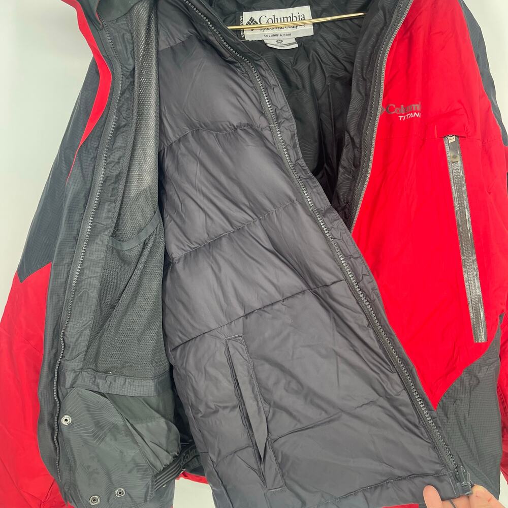 Columbia Titanium Omni-Heat 3-in-1 Ski Jacket Red Black Mens Medium M - Picture 4 of 15